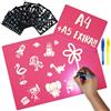BONNYCO Lavagna Luminosa per Bambini Rosa A4 e A5, 6 Stencil e 2 Penne Spia - BONNYCO | Lavagna Magica Giochi Bimba 3 4 5 6 7 8 9 10 Anni | Lavagnetta Magica Luminosa Regali Giochi per Compleanno Natale
