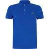 LACOSTE - Polo blu con mini logo slim fit per uomo