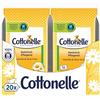 Cottonelle Carta igienica umida da viaggio, cura naturale, camomilla e aloe vera, rapida dissoluzione, confezione risparmio da 20 x 12 salviette, biodegradabile