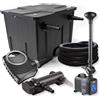 WilTec TTSet laghetti filtro 12000l chiarificatore 18W pompa tubo pompa fontana