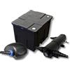 WilTec TTSet per laghetti filtro 12000l chiarificatore UVC 18W pompa CTF ECO 40W