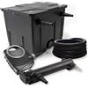 WilTec TTSunSun Set per laghetti da 12000l Filtro Chiarificatore UVC 36W Pompa 80W Tubo