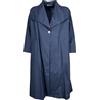 NEIRAMI spolverino donna svasato cotone blu C901PO MADE IN ITALY