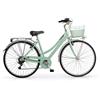 MBM Bici 28 central city bike donna 6 velocità alluminio menta cestino optional MBM
