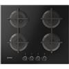 Indesit Piano Cottura 4 Fuochi a Gas Larghezza 59 cm in Vetro Nero ING 61T/BK 1 Indesit