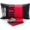 Hermet Lenzuola Milan Singolo Piazza e Mezza Completo Letto ufficiale Puro Cotone 100%