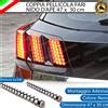 ESL 2 PELLICOLE ADESIVA NIDO D'APE NERO LUCIDO FARI 30 x 47 CM PER ALFA ROMEO 166