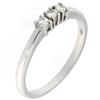 Oro Anello Trilogy Donna Oro Bianco 18kt T002 Diamanti Naturali 0.21ct G Color VS1