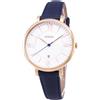Fossil Jacqueline Silver Dial Orologio da donna signore in pelle blu ES3843