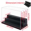 Odoria Teca Plexiglass Vetrina Acrilico Espositore per Modello Auto 1:24 Action Figure