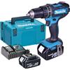 MAKITA DHP482RTJ Trapano Avvitatore con Percussione 2X18V 5AH Valigetta MAKPAC
