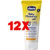 Chicco 12 X Chicco Baby Moments Sun 75 Ml. SPF50+ Crema Mineral Sun Cream Bambini Neona