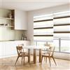 Blindecor Lira tenda a rullo giorno e notte, tricolore Marrone, crema, Bianco, 160 x 180 cm (Larghezza x Altezza) | Dimensioni del tessuto 157 x 175 cm. Eleganti tende giorno e notte