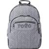 TOTTO Zaino Scuola Grigio Metallizzato - Crayoles