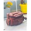 Fatto a mano Borsa a tracolla imbottita in pelle marrone capra garanzia fotocamera messeng...