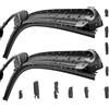 COPPIA SPAZZOLE TERGICRISTALLI AERO ANTERIORI TWIN FIAT IDEA DA 04/2008 a 12/12