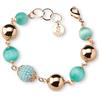 Sovrani Bracciale Donna Sovrani J6138 In Bronzo Rosé Con Cristalli Verde Acqua