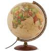 Tecnodidattica - Mappamondo Nova Rico Antiquus | Cartografia in Stile Antico | Luminoso e girevole | Base in vero legno e meridiano graduato in metallo | Testi in Italiano | Diametro 30 cm