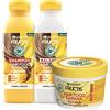 Garnier Fructis Hair Food Banana Nutriente, Kit con Shampoo, Balsamo e Maschera per Capelli Secchi, Fino al 98% di Ingredienti di Origine Naturale, Senza Siliconi