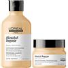 L'Oréal Professionnel Paris | KIT Shampoo Absolut Repair 300 ml + Maschera 250 ml | Routine Ristrutturante per Capelli Secchi e Danneggiati
