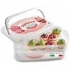 Snips - Porta Cupcake, Muffin e Porta Torta con Coperchio a 2 Contenitori Alimenti Smontabili, 14L - Scatola per 28 Cupcakes, Bignè, Dolcetti e Manico per Trasporto Dolci, Scatole Pasticceria e Feste
