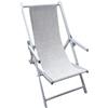 Cosma SDRAIO SEDIA DA SPIAGGIA POLTRONA BRACCIOLI GIARDINO CAMPEGGIO ALLUMINIO GRIGIO