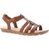 Clarks Donna Sandali Bassi Blake Gioiello Pelle Touch Chiusura Marrone Taglia UK