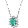 Demetra Collana Demetra Phoebe Smeraldo Diamanti 139.S.040.012.W.A2 Necklace Oro Ovale