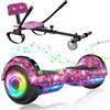 SISIGAD Hoverboard Kart, Hoverboard All Terreno Auto-bilanciato da 6.5 Pollici con Altoparlanti Bluetooth e Luci LED Hoverboard Bambino