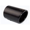 Ulter Sport NX90B - Terminale di scarico rotondo Ø90 mm, lunghezza inclinata 120 mm, installazione 65-80 mm, acciaio INOX, nero