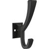 Franklin Brass B47250K-FB-C Classic Edge 4 Appendiabiti e Cappelli Appendiabiti in Nero Opaco (confezione da 4)