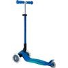 Globber - Primo Foldable Plus Lights - Monopattino a 3 ruote per bambini dai 3 ai 9 anni, blu scuro