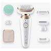 Braun Silk-épil 9 Flex 9-071 3D 40 pinzette Oro, Bianco