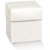Subitodisponibile 10X FIBRA BIANCO 7x7x7 cm Scatola Portaconfetti pieghevole con coperchio 194R