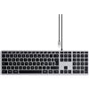 Satechi Slim W3 Cablato Tastiera Tedesco, QWERTZ Antracite pulsanti multimedia,