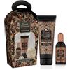 Tesori d'Oriente - Idea Regalo Set Hammam, con Doccia Crema 250 ml e Profumo Aromatico 100 ml, Include Spugna, Fragranza Fiorita e Avvolgente, Note di Mandorlo, Vaniglia e Muschio