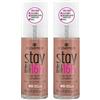 Essence Cosmetics Stay All Day 16H Long-Lasting Fondotinta Viso, Lunga Durata, Opacizzante, Correttivo del Colore, Opaca, 30 ml (Confezione da 2)