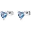 S'Agapõ S'AGAPO ORECCHINI CUORE DONNA CON ZIRCONE COLOR ACQUAMARINA SAGAPO SDZ98 Sagapò