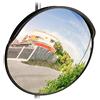 Relaxdays Specchio Convesso 60 cm, Resistente alle Intemperie, Infrangibile, per Esterni & Interni, incl. Supporto, Nero