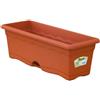 Plastiken Vaso da Balcone con Piatto Plastiken Terracotta polipropilene 80 x 20 cm