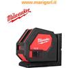 Milwaukee Laser 2 linee verde milwaukee CLL - C attacco 1/4 autolivellante 4°