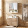 DecHome Mobile con Specchio Bagno 2 ante 1 ripiano 54x15x55 cm Bianco DecHome