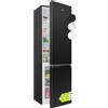 Bomann® Fridge with Freezer 180 cm High, Cool Freezer Combination 268 L with 4 Shelves and 3 Drawers, Door Hinge Changeable, Quiet Fridge Freezer Combination with 36 dB, Fridge KG 7353 Black-inox