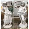 FratelliVagnoni 2 Statue Vaso in cemento e marmo cm 110 arredo da giardino statua pietra coppia