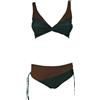 JUSTMINE FEELING by JUSTMINE bikini donna double-face moro/smeraldo art R512C681 TULIPES