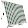 CILVANI Tenda da Sole a Rullo senza Cassonetto Verde Bianco 300 x 250 cm