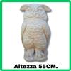 Statua da giardino cemento e polvere di marmo Gufo portafortuna in pietra H55