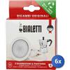 Bialetti 6x Bundle Bialetti Guarnizione + Filtro Moka 6 Tazze