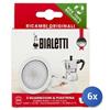 Bialetti 6x Bundle Bialetti Guarnizione + Filtro Moka 1 Tazza