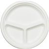 Subitodisponibile 50 Piatti tre scomparti in bagassa biodegradabili biocompostabili 26 cm 1E1R